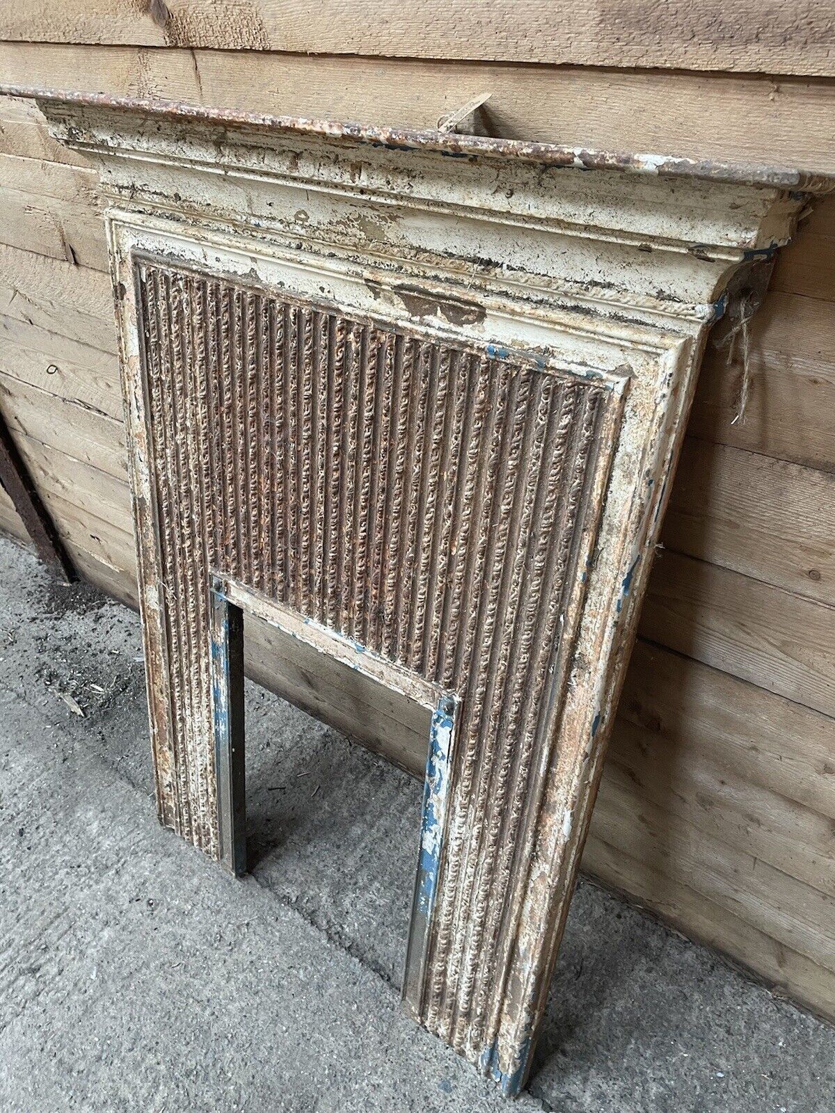Antique Cast Iron Fireplace Surround photo vintage