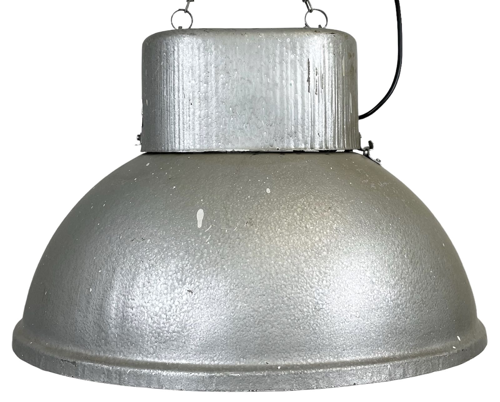 Large Oval Industrial Polish Factory Pendant Lamp From Mesko, 1970s