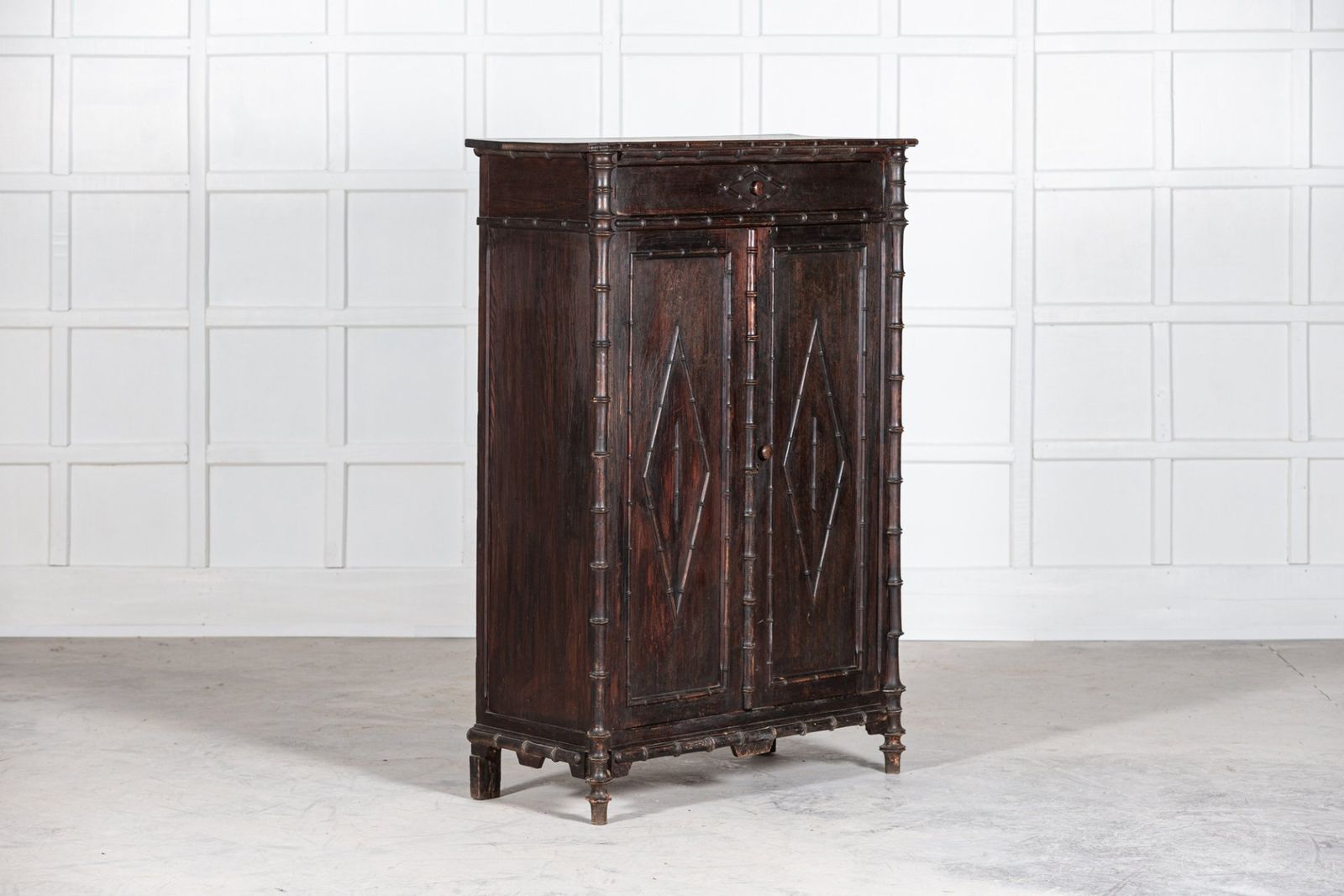 19th Century French Faux Bamboo Buffet Cupboard photo for sale
