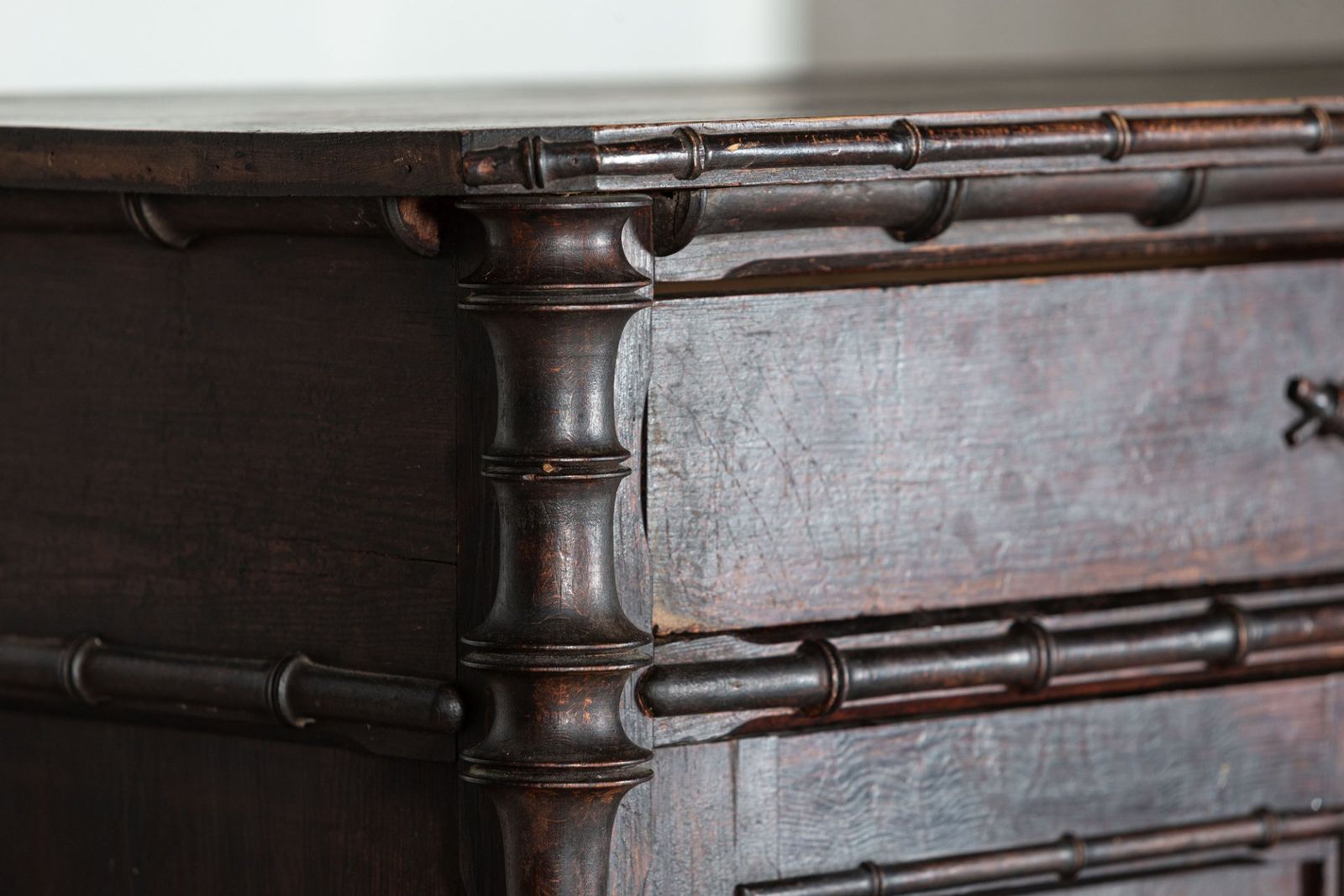 photo furniture 19th Century French Faux Bamboo Buffet Cupboard