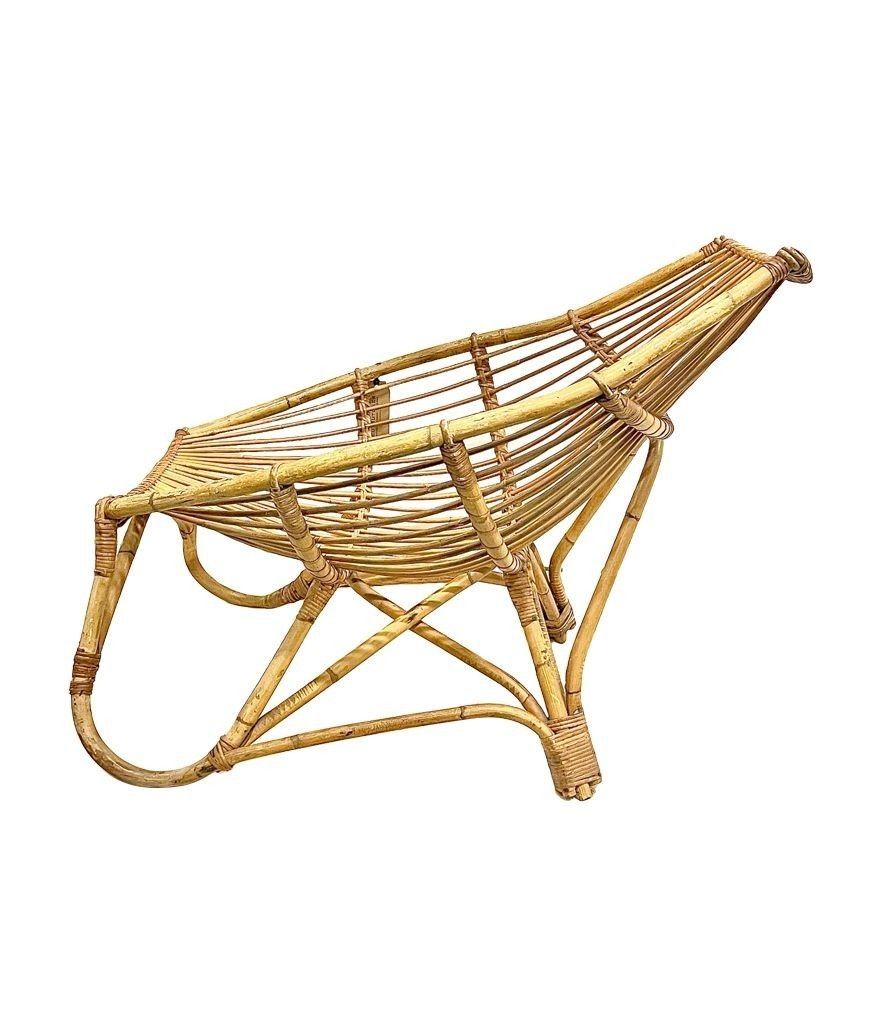 A 1970s Italian Riviera Bamboo Lounge Chair In The Style Of Franco Albini photo buy