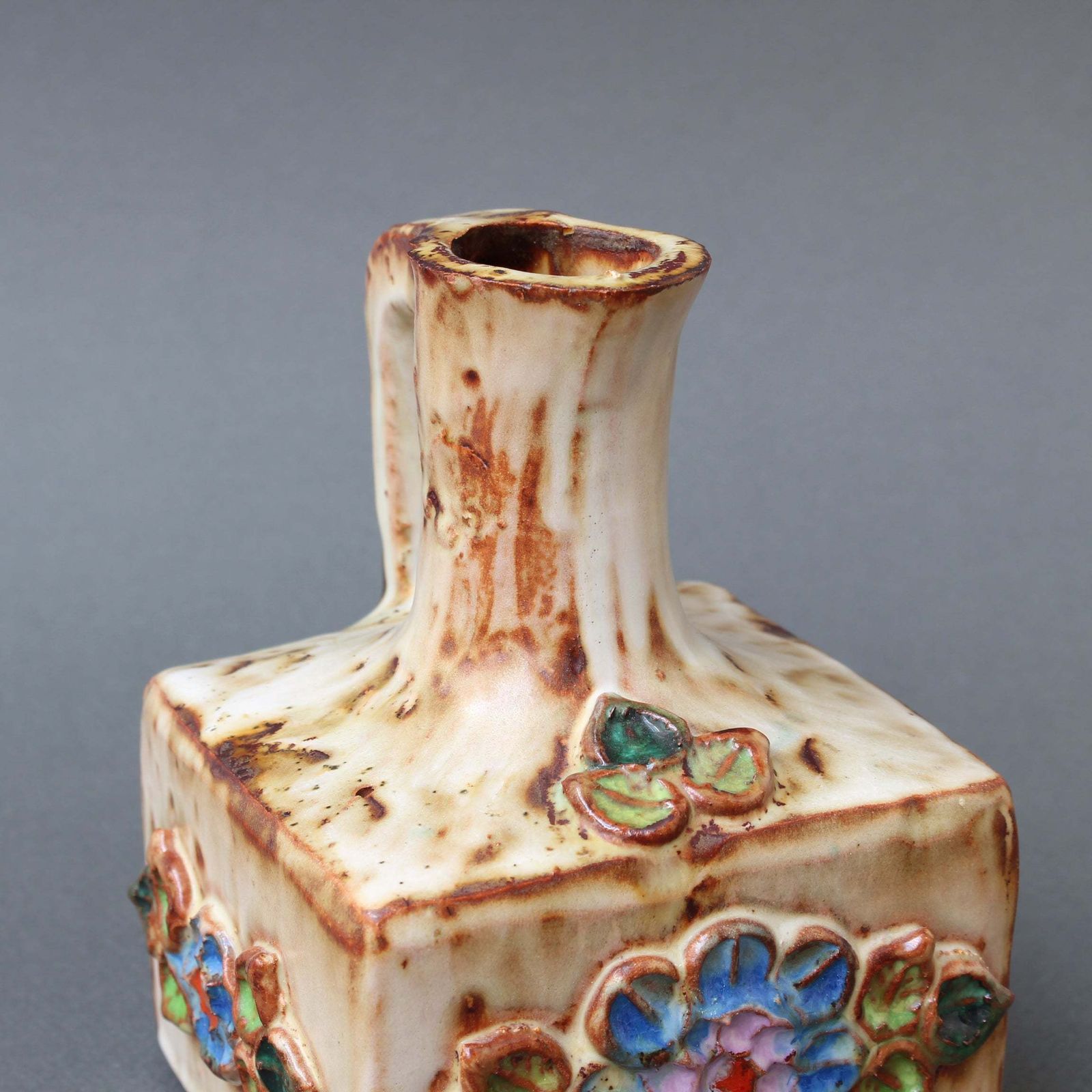 Home Decor Mid Century French Ceramic Pitcher By La Roue (Circa 1960s)   Small photo