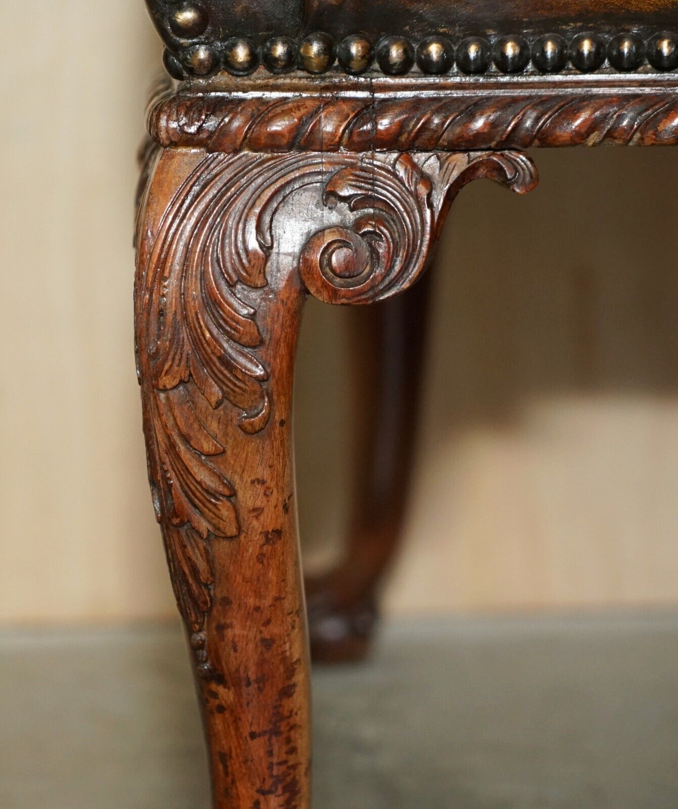 Important Pair Of Antique Thomas Chippendale Carved Claw & Ball Tub Armchairs photo 15000.0