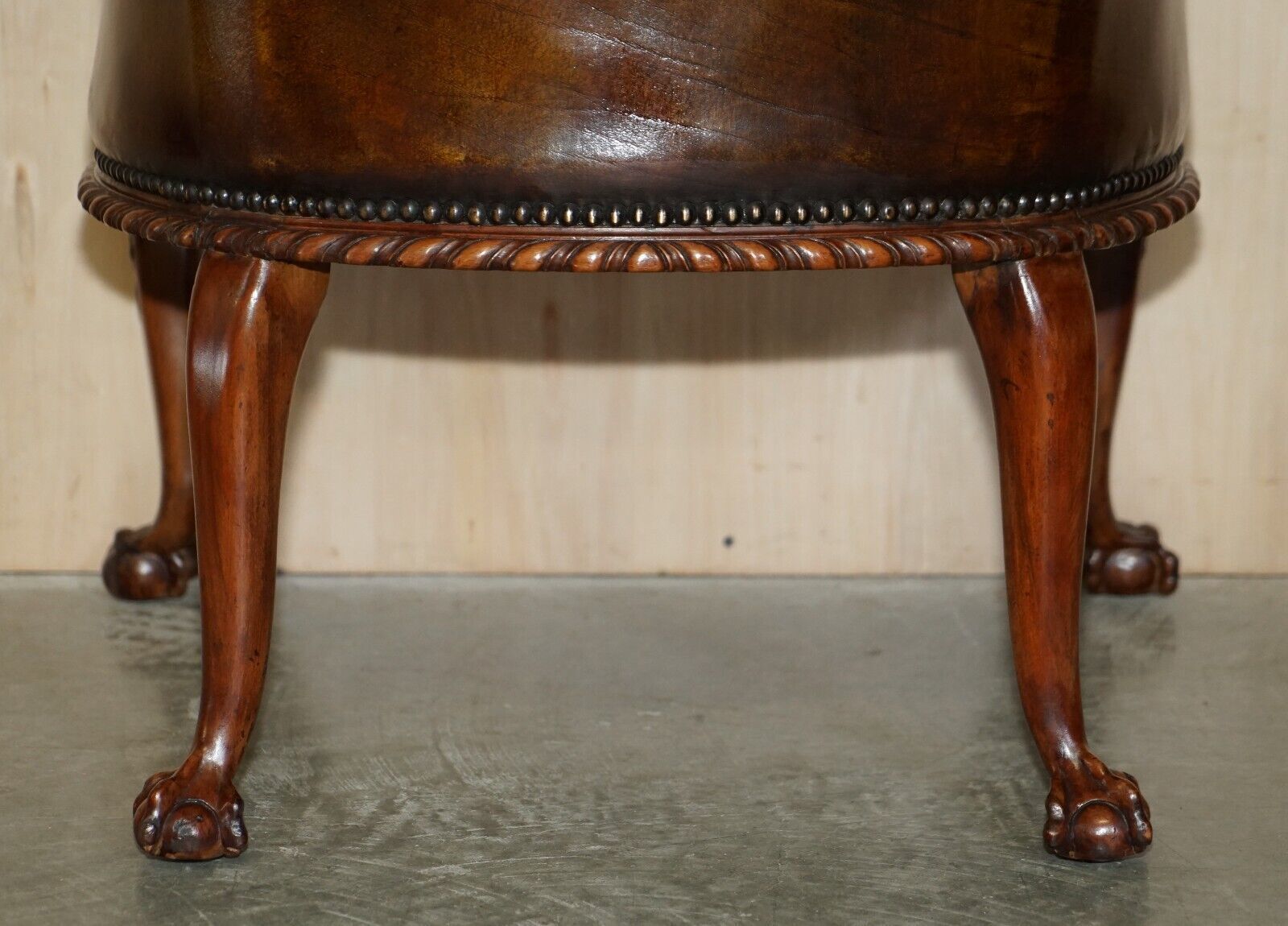 photo for sale Important Pair Of Antique Thomas Chippendale Carved Claw & Ball Tub Armchairs