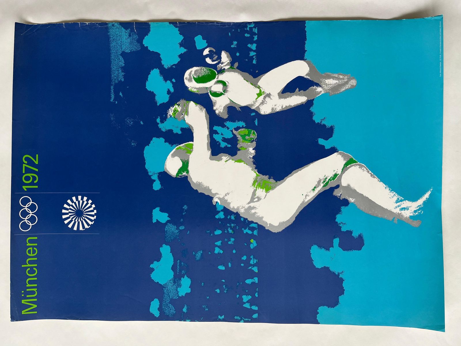 Otl Aicher Olympic Games Munich 1972, Fencing Sport, Original Poster photo Art