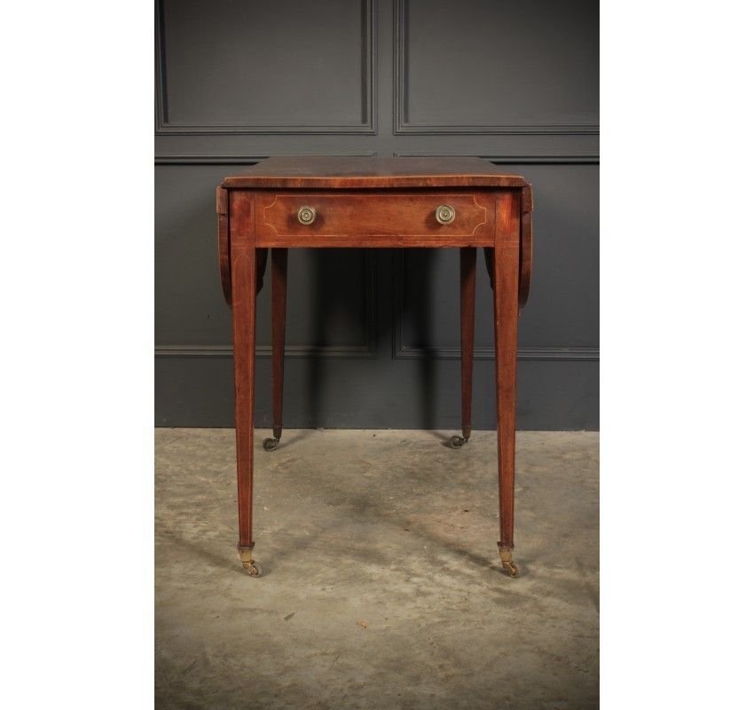 936.0 Georgian Mahogany Inlaid Pembroke Table photo