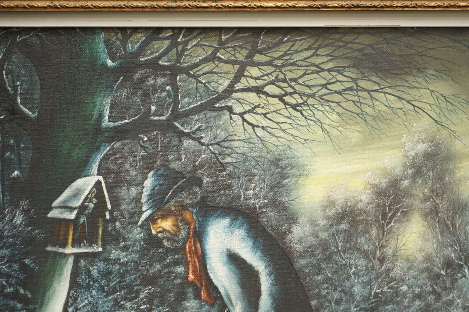 Stunning Victorian Large Scaled Dutch Oil Painting Of A Winter Scene By R Tuey photo buy