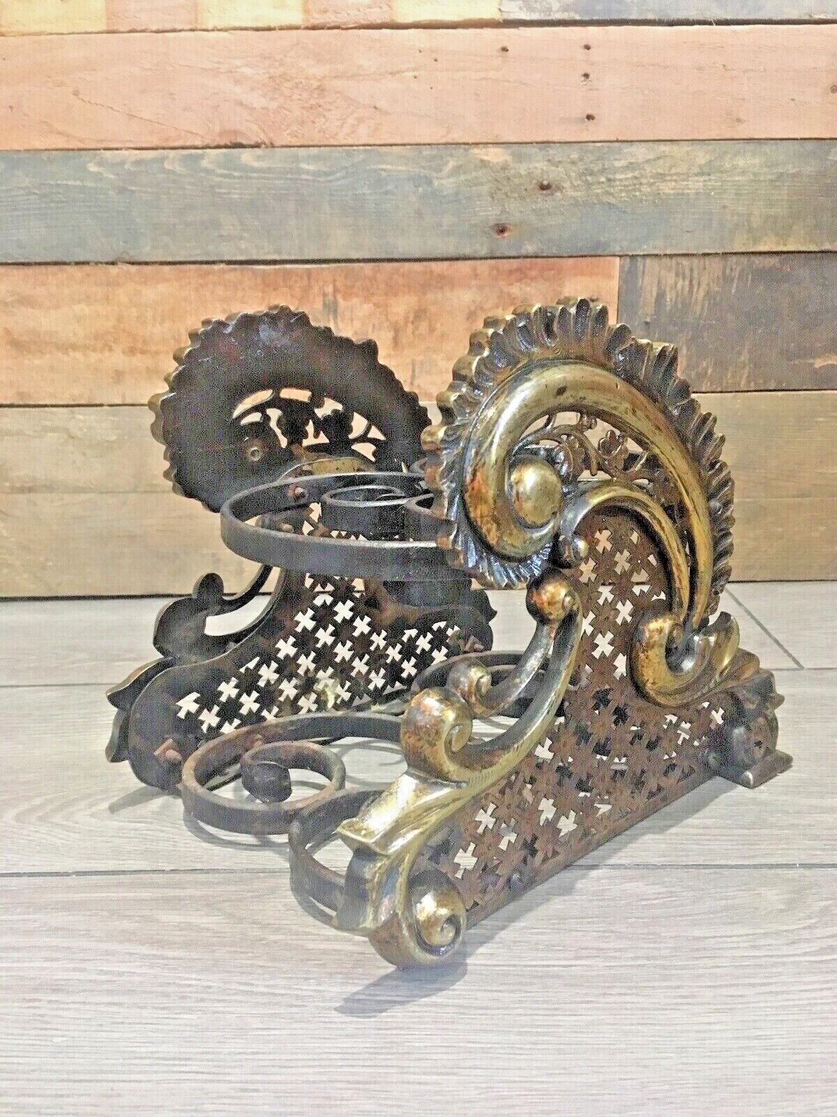 Exceptional Antique French Rococo Ormolu Fireside Trivet Kettle Teapot Stand photo for sale