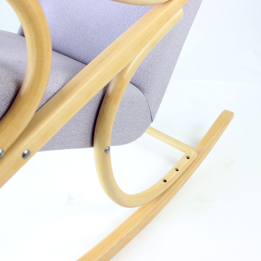 photo furniture Mid Century Bentwood Rocking Armchair In Blond Oak By Ton, Czechoslovakia 1960s