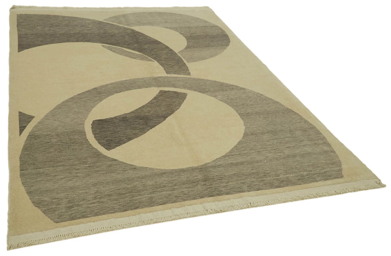 Beige Vintage Decorative Oushak Rug 181 Cm X 249 Cm photo furniture