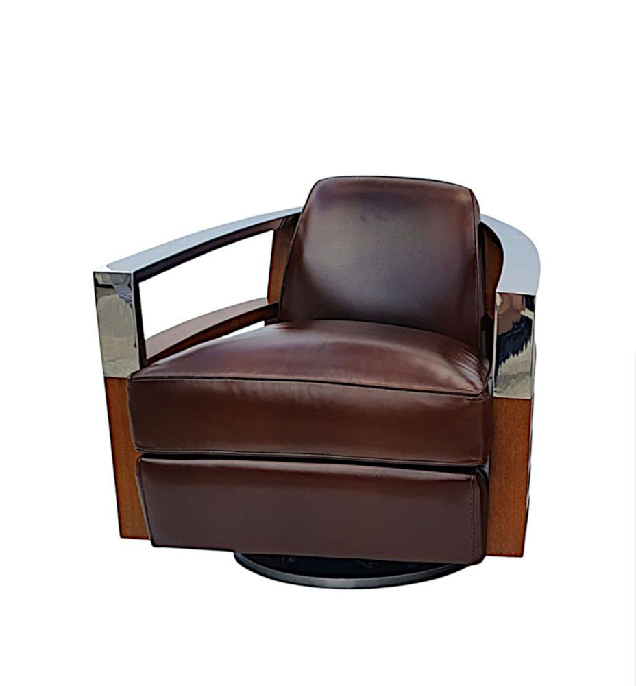 A Revolving Armchair In The Art Deco Style photo furniture
