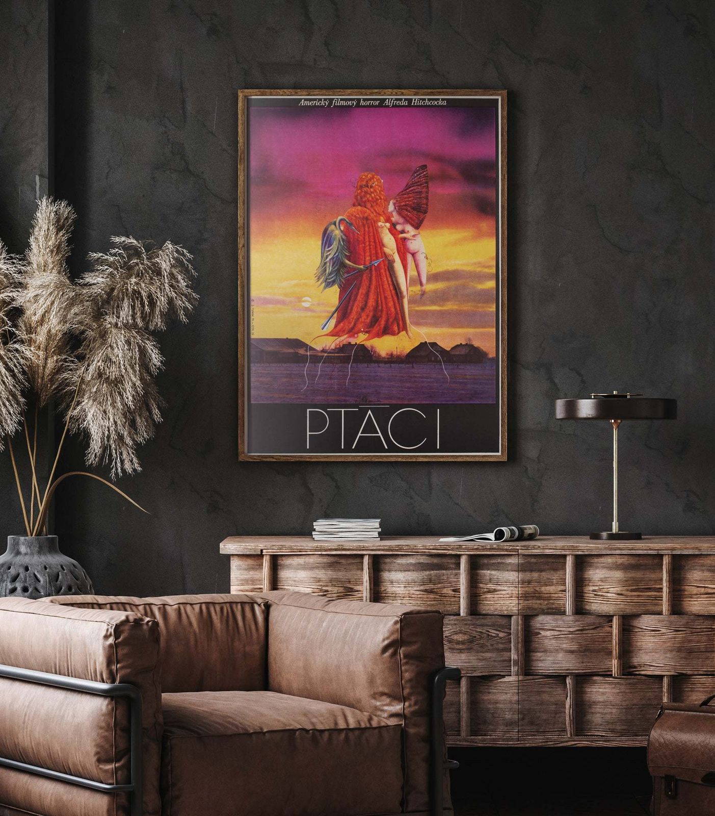The Birds 1970 Czech A1 Film Poster, Vyletal photo furniture