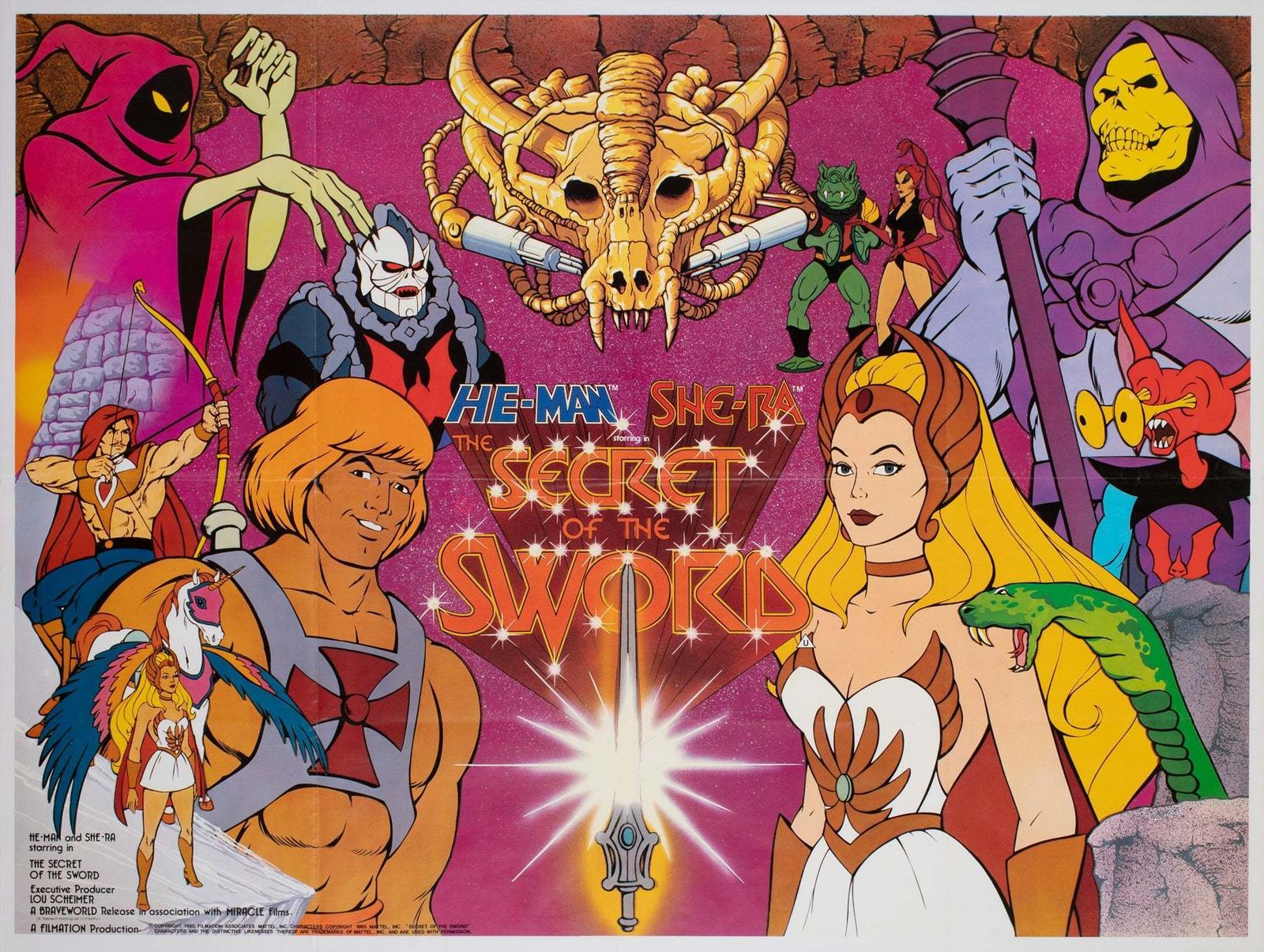 He Man & She Ra The Secret Of The Sword 1985 Uk Quad Film Poster