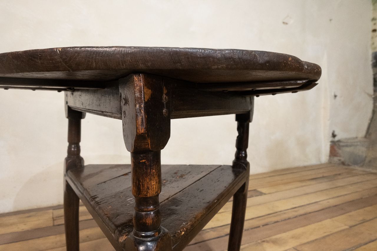photo for sale 18th Century Country House Oak Cricket Table
