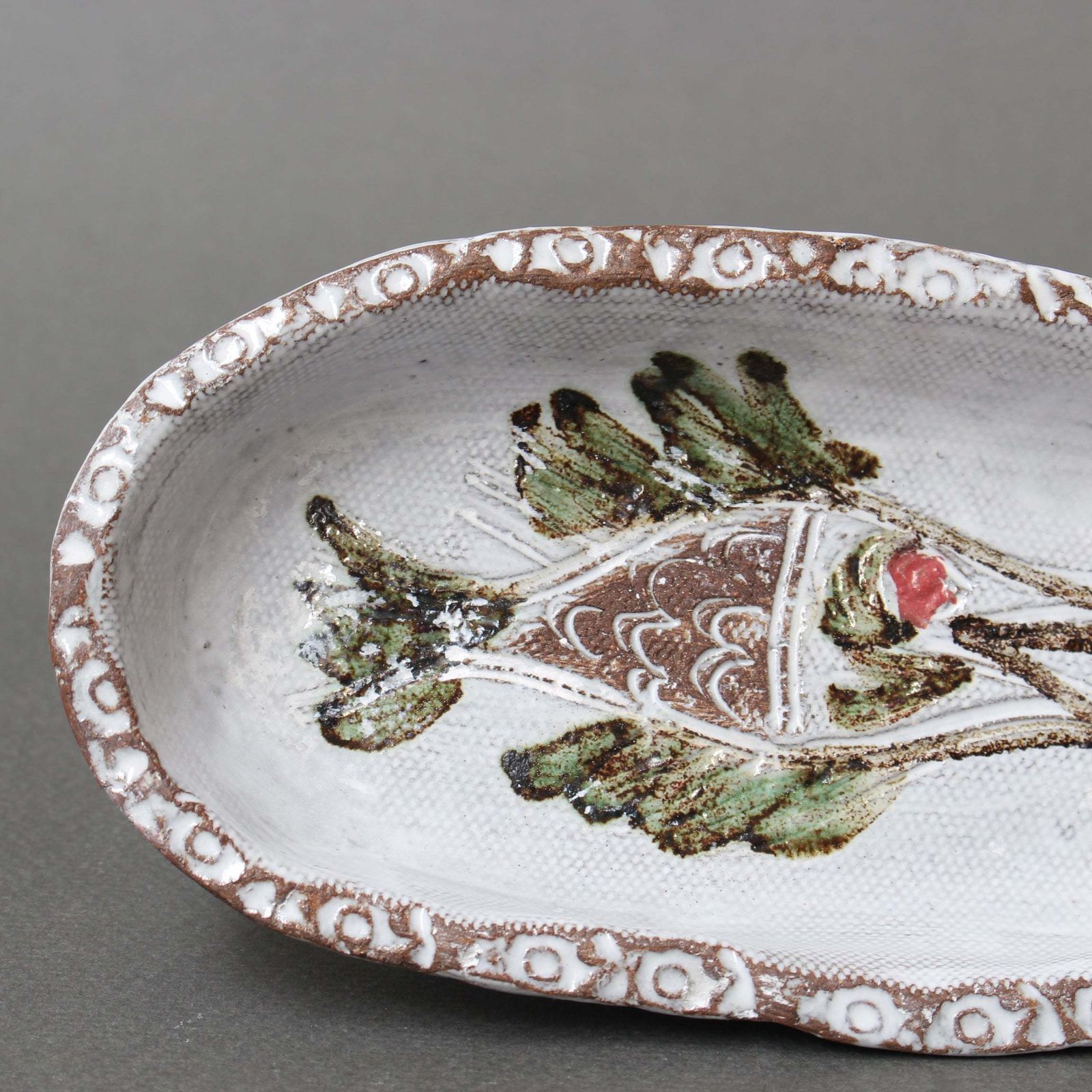 500.0 Pair Of Small Vintage French Decorative Trays By Albert Thiry, Circa 1970s. photo