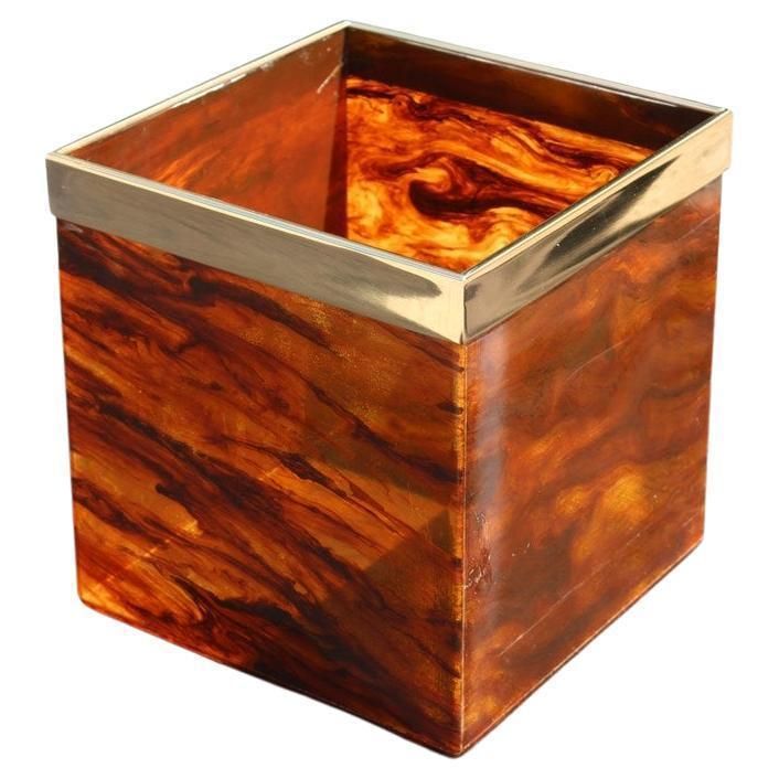 Portable Bar In Faux Turtle And Brass Italian Design 1970 Dior Gold