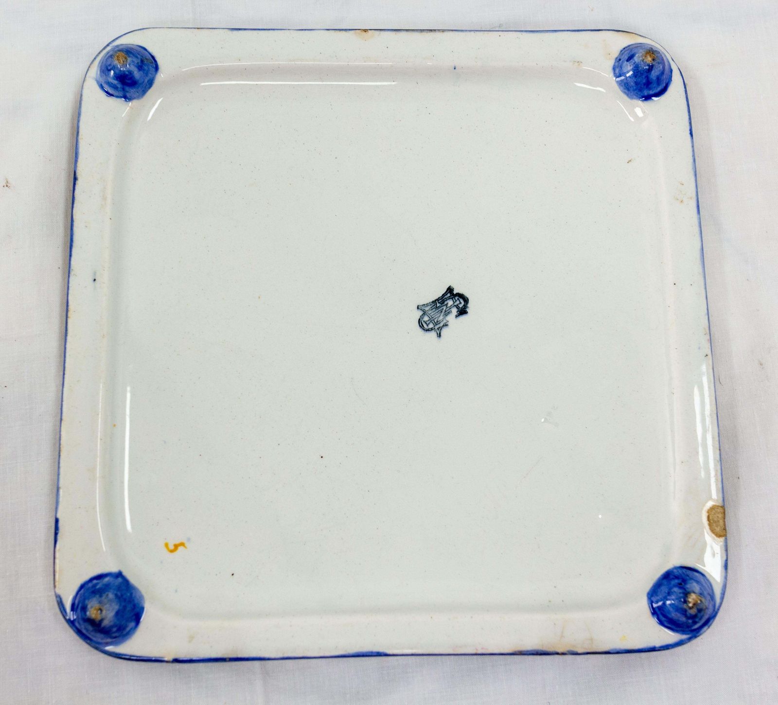 Plat ou plateau en porcelaine peint à la main, décor Chinoiserie, fin du XIXe siècle photo vinterior