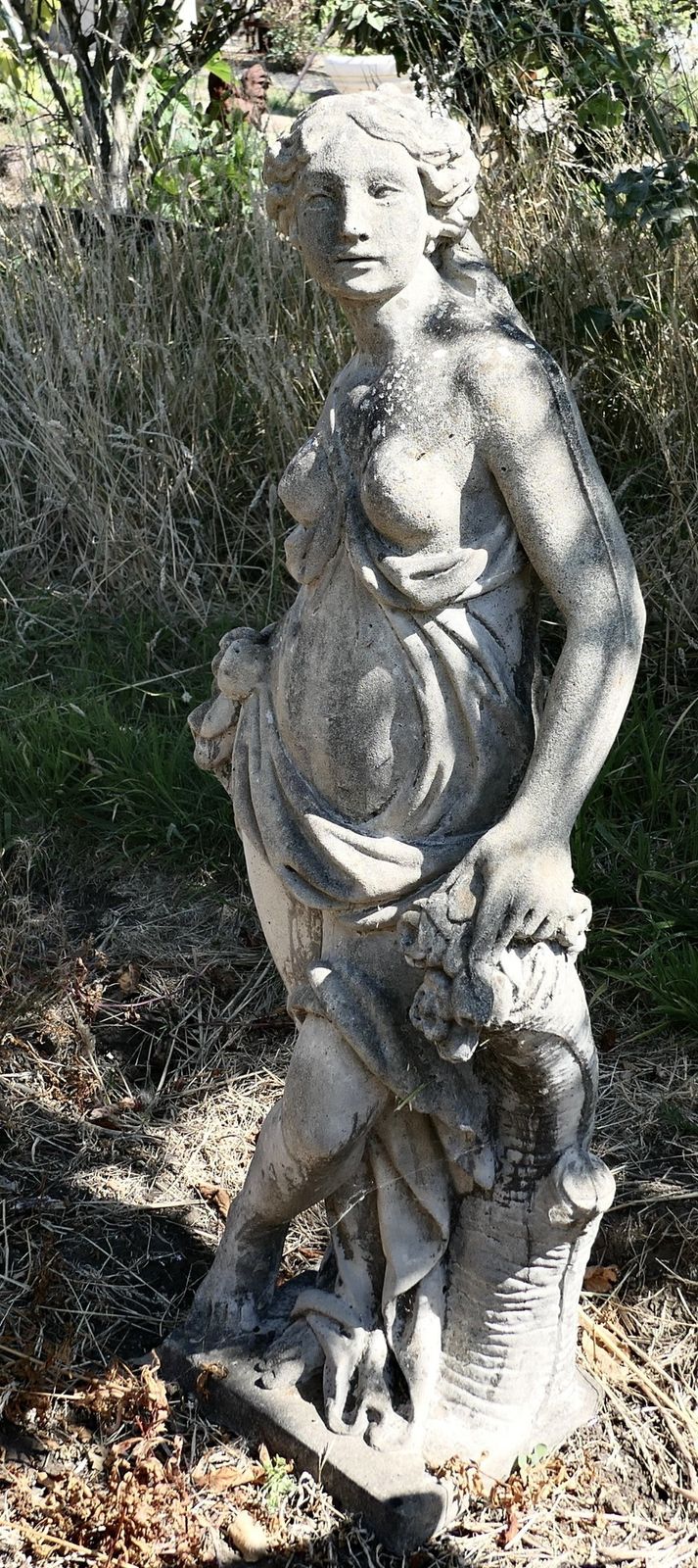 French Cast Stone Statue Of Diana