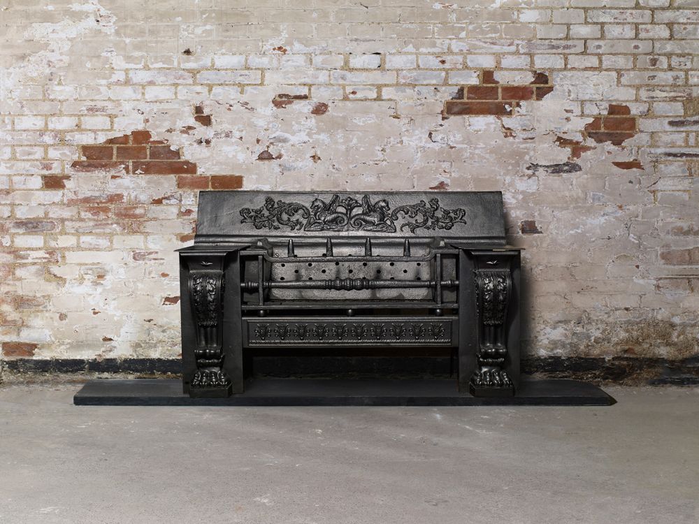 An Original Large 19th Century Hob Grate