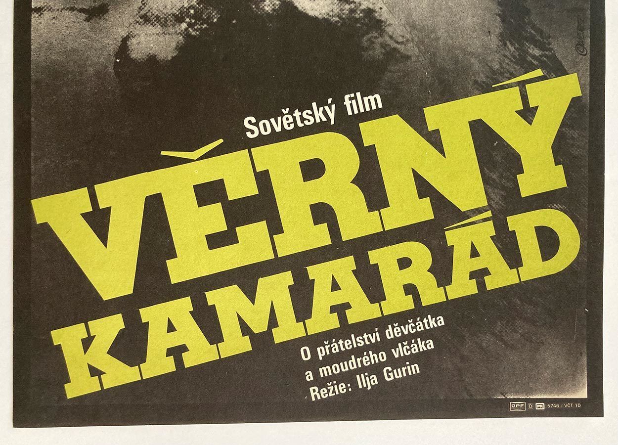 Original Film Poster, Your Paw, Pal, Zdeněk Vlach, 1980s, Genuine Czech Vintage Print photo Art