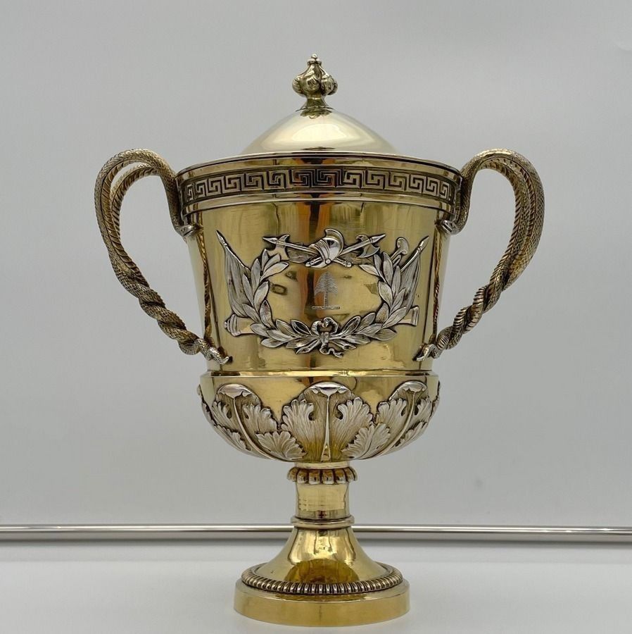 photo furniture Early 19th Century Antique George III Silver Gilt Cup & Cover London 1807 Peter Carter