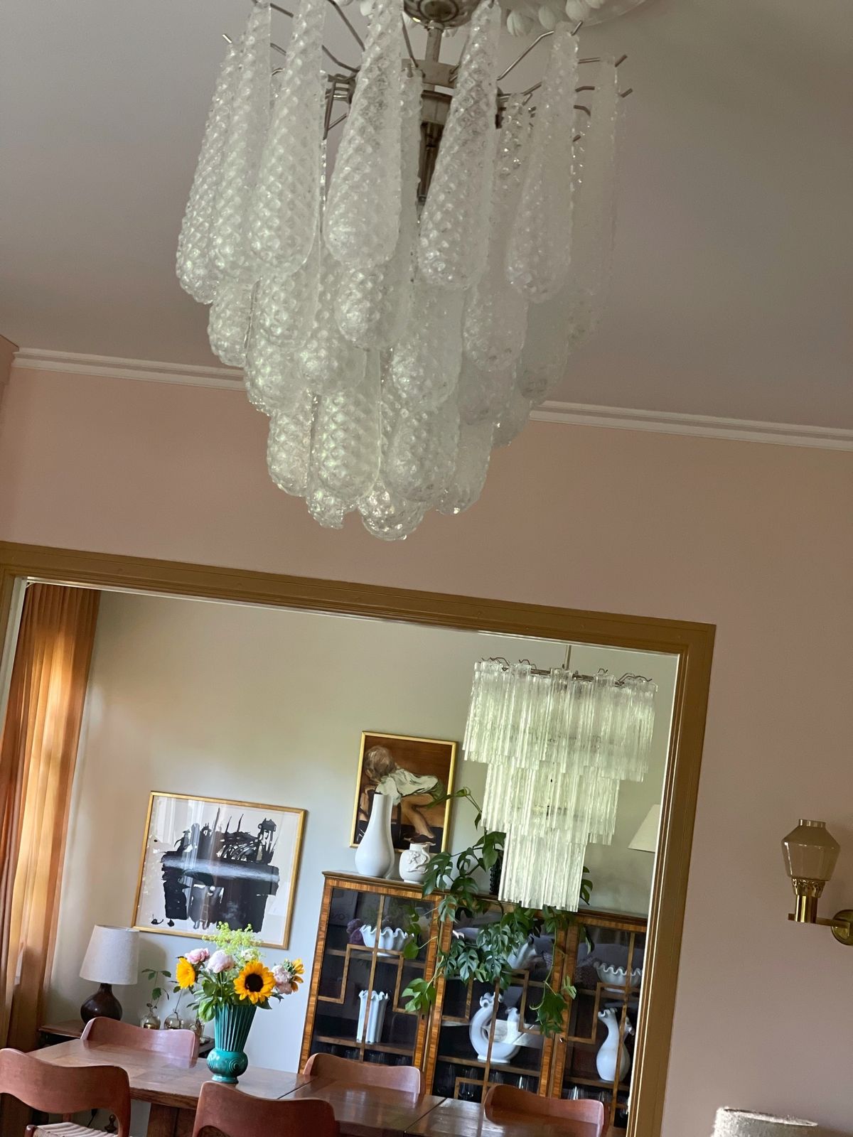 Murano Glass Chandelier 'Tubular'. Xl photo for sale
