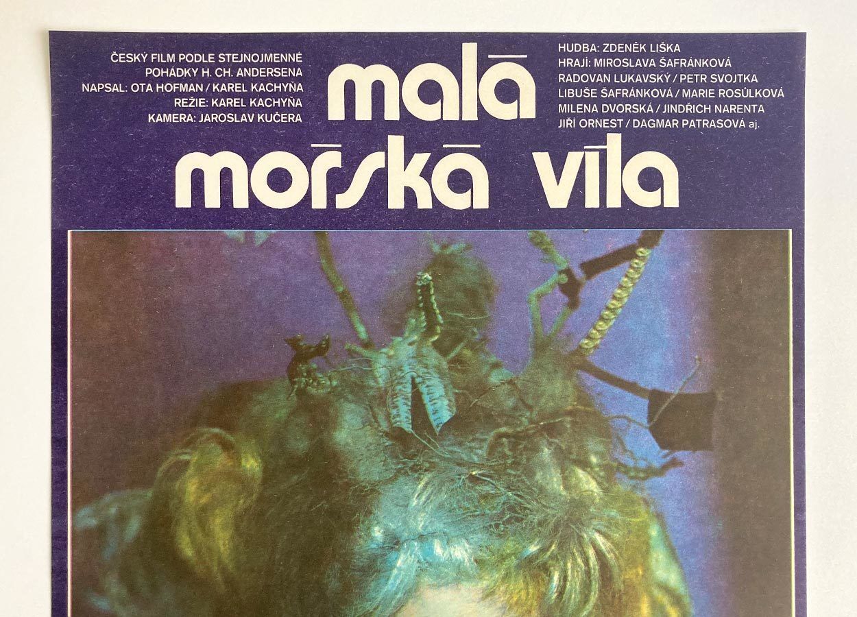 Original Film Poster, The Little Mermaid, Karel Vaca, 1976, Genuine Czech Vintage Print photo furniture