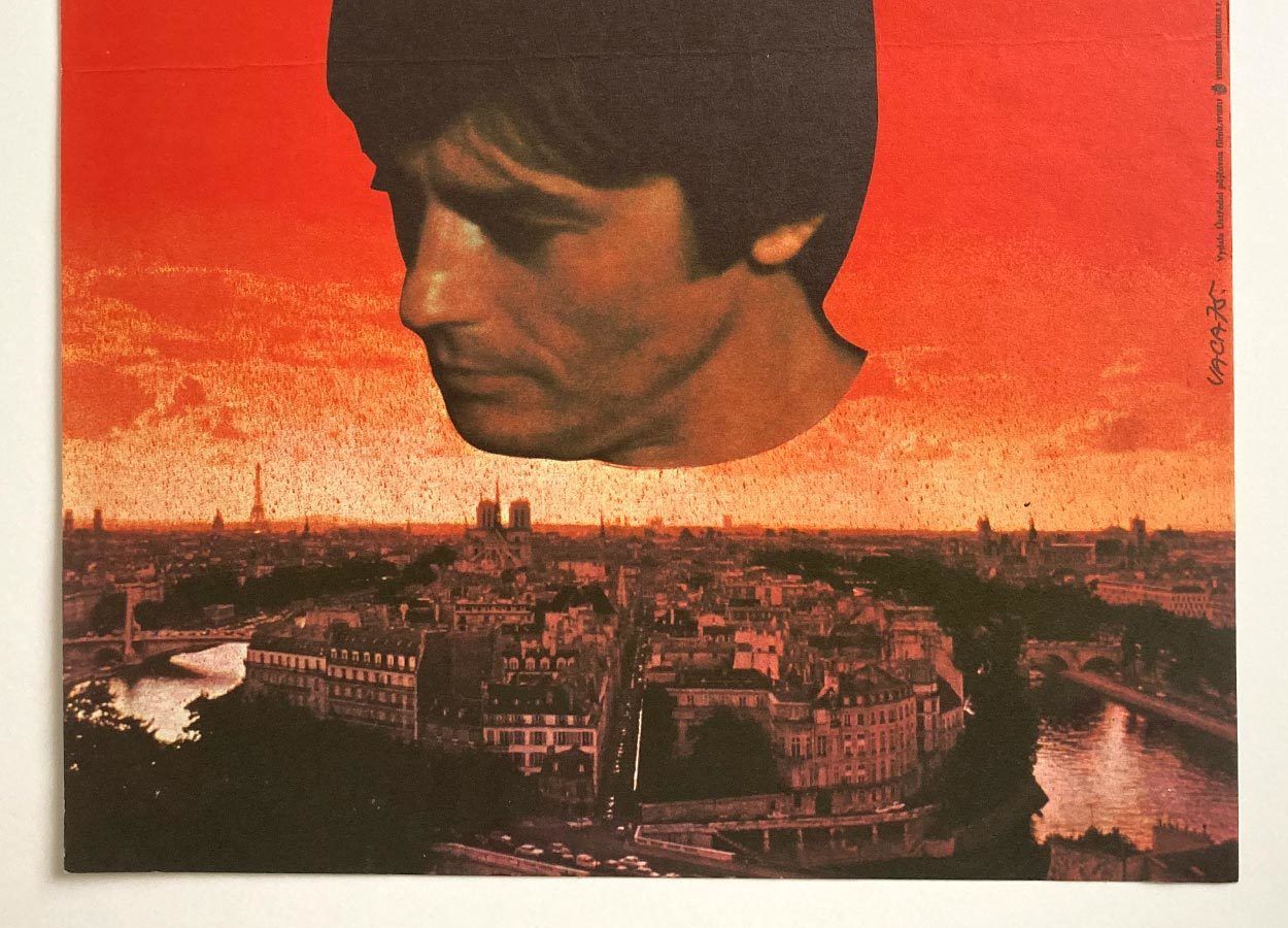 Original Film Poster, Two Men In Town, Karel Vaca, 1975, Genuine Czech Vintage Print photo 51.0