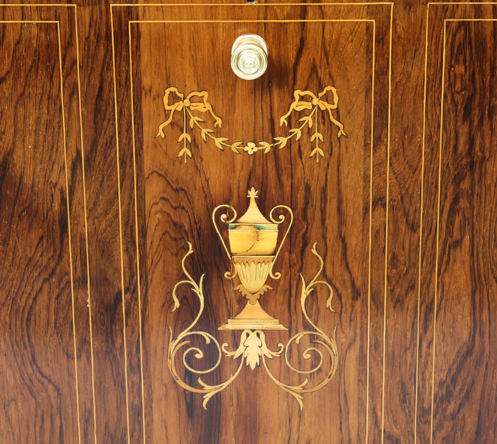 photo furniture Edwardian Gonçalo Alves Marquetry Inlaid Music Cabinet 19th Century