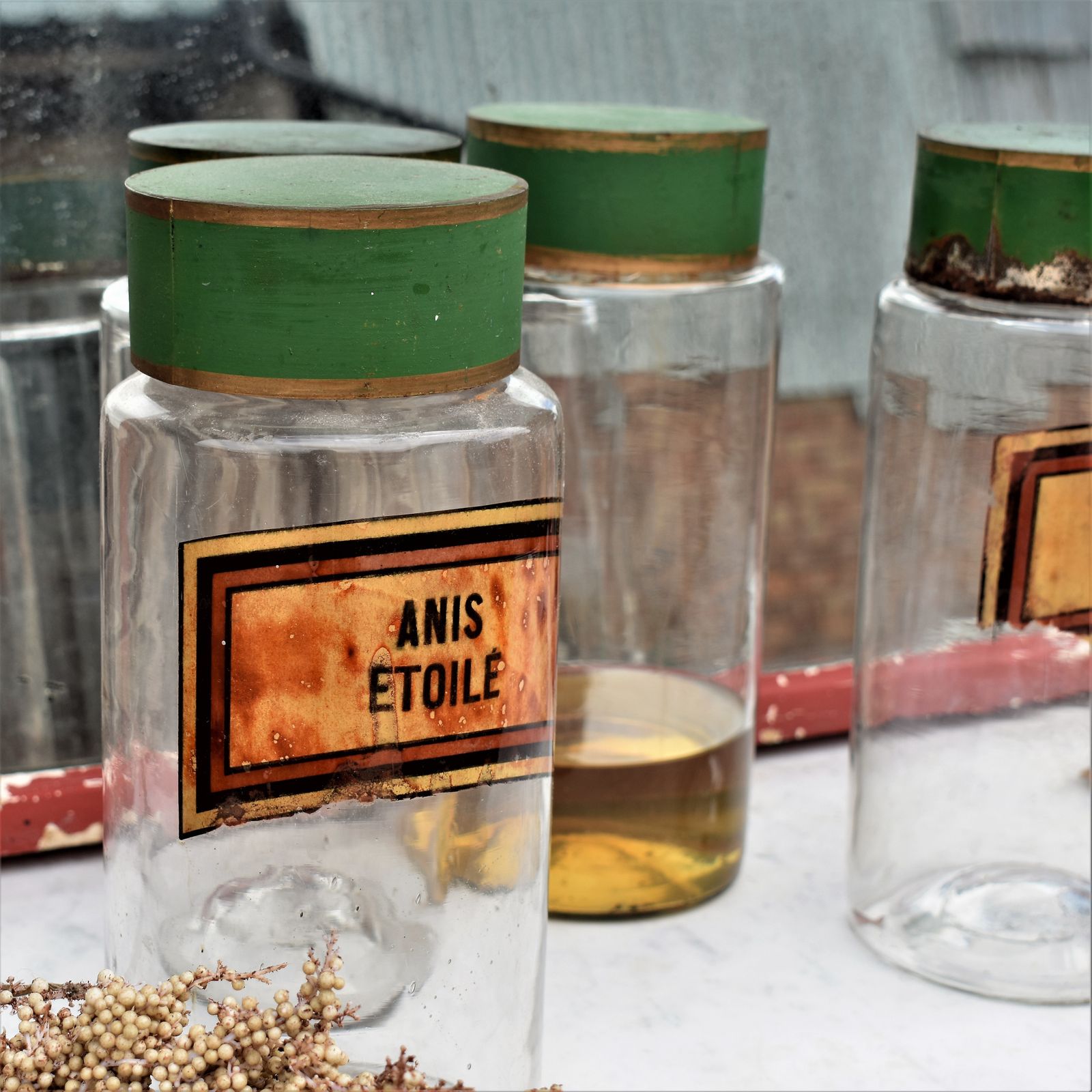 Antique Victorian Apothecary Bottles Chemist Jars Hand Blown Large Shop Display photo vinterior