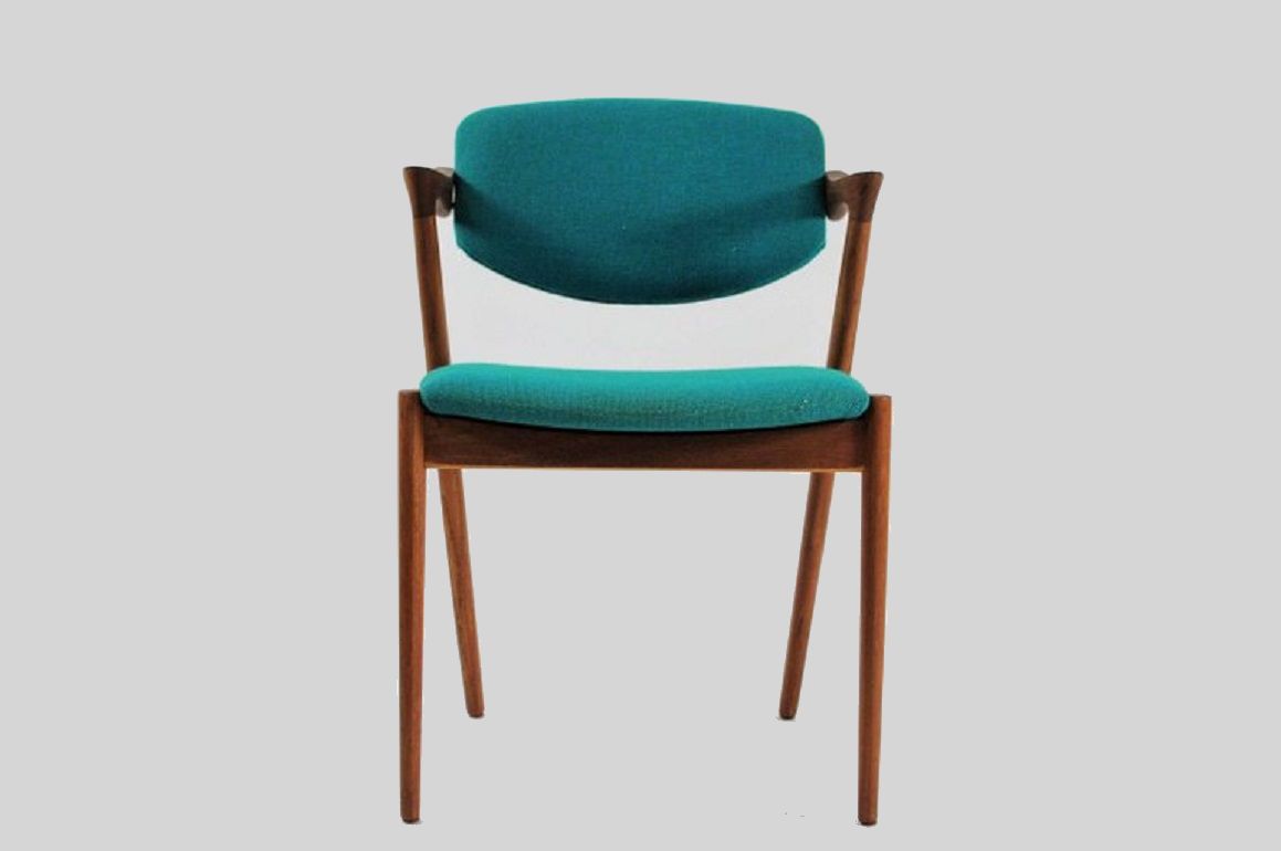 Eight Danish Fully Restoredkai Kristiansen Dining Chairs In Teak Inc. Custom Upholstry photo furniture