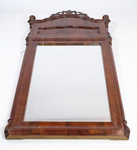 Mirror Made In Mahogany With Carvings, Denmark, 1880 photo vinterior