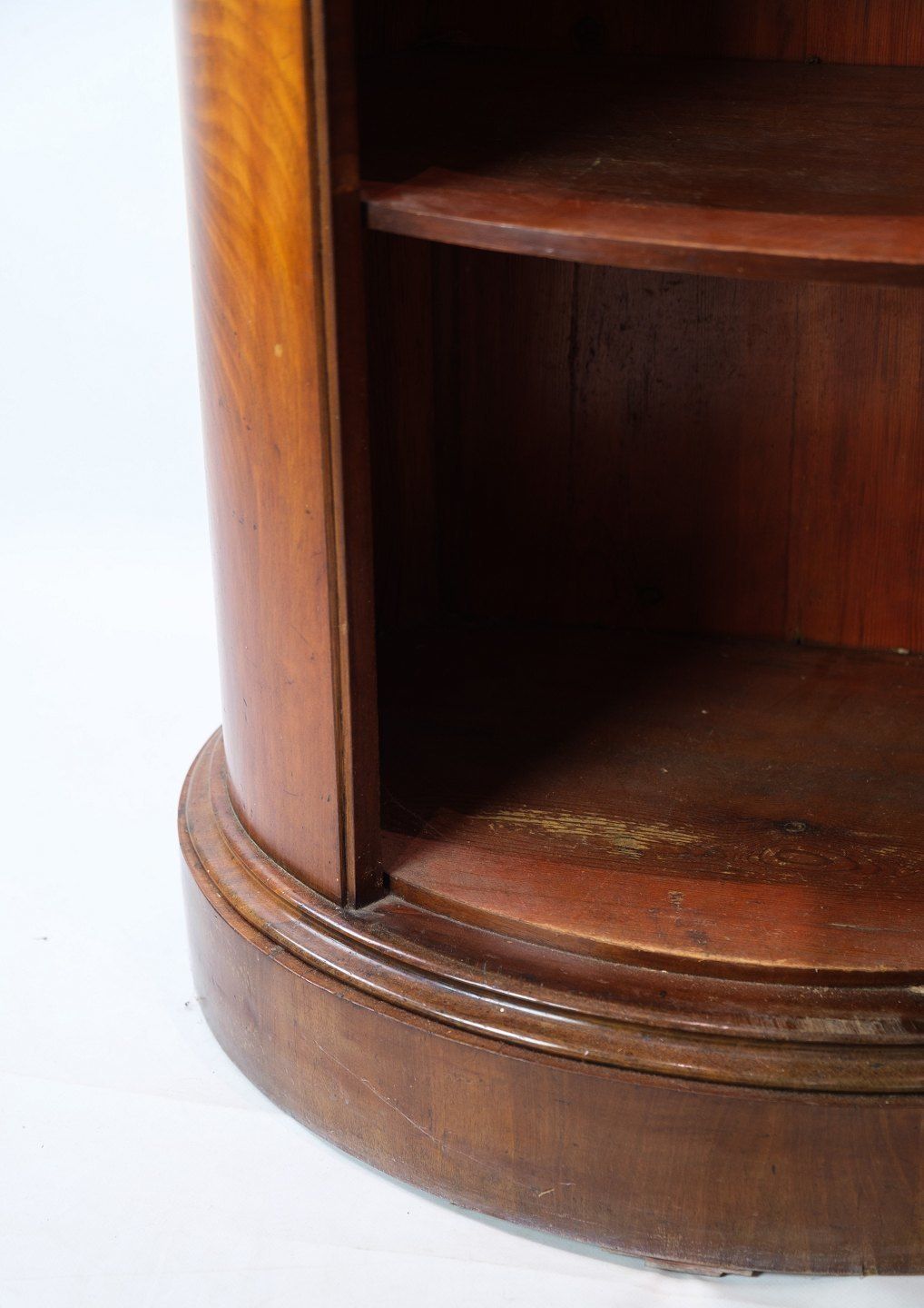 Antique Pedestal Cabinet In Mahogany With Carvings From 1840s photo vinterior