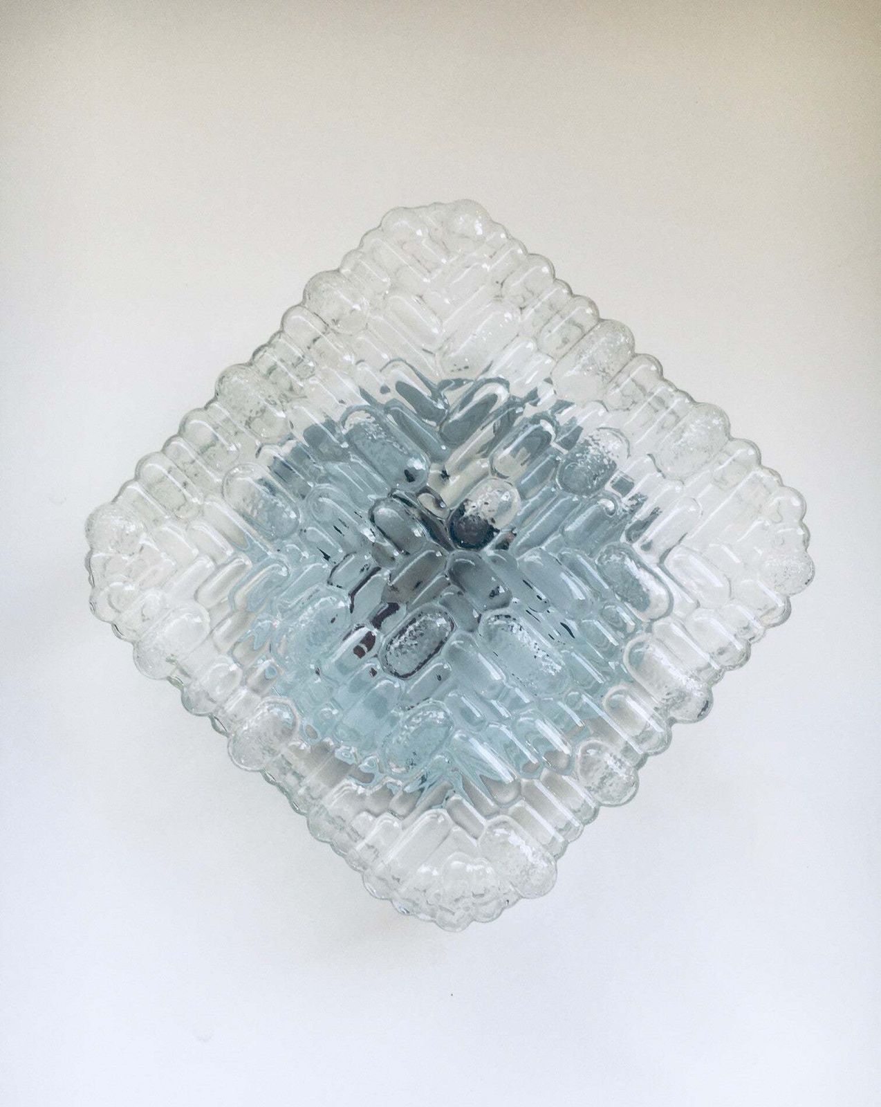 1960's Stone Design Glass Sconce Wall Lamp photo Lighting