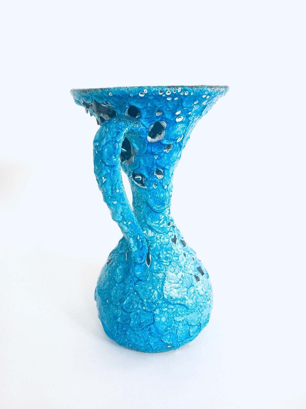 Mcm Art Ceramic Fat Lava Decanter Caraffe Vase, Italië Jaren 1960 photo buy