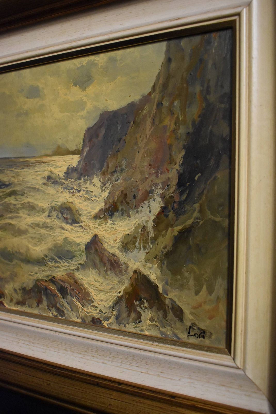 20th Century Italian Seascape / Landscape   Oil Painting photo for sale