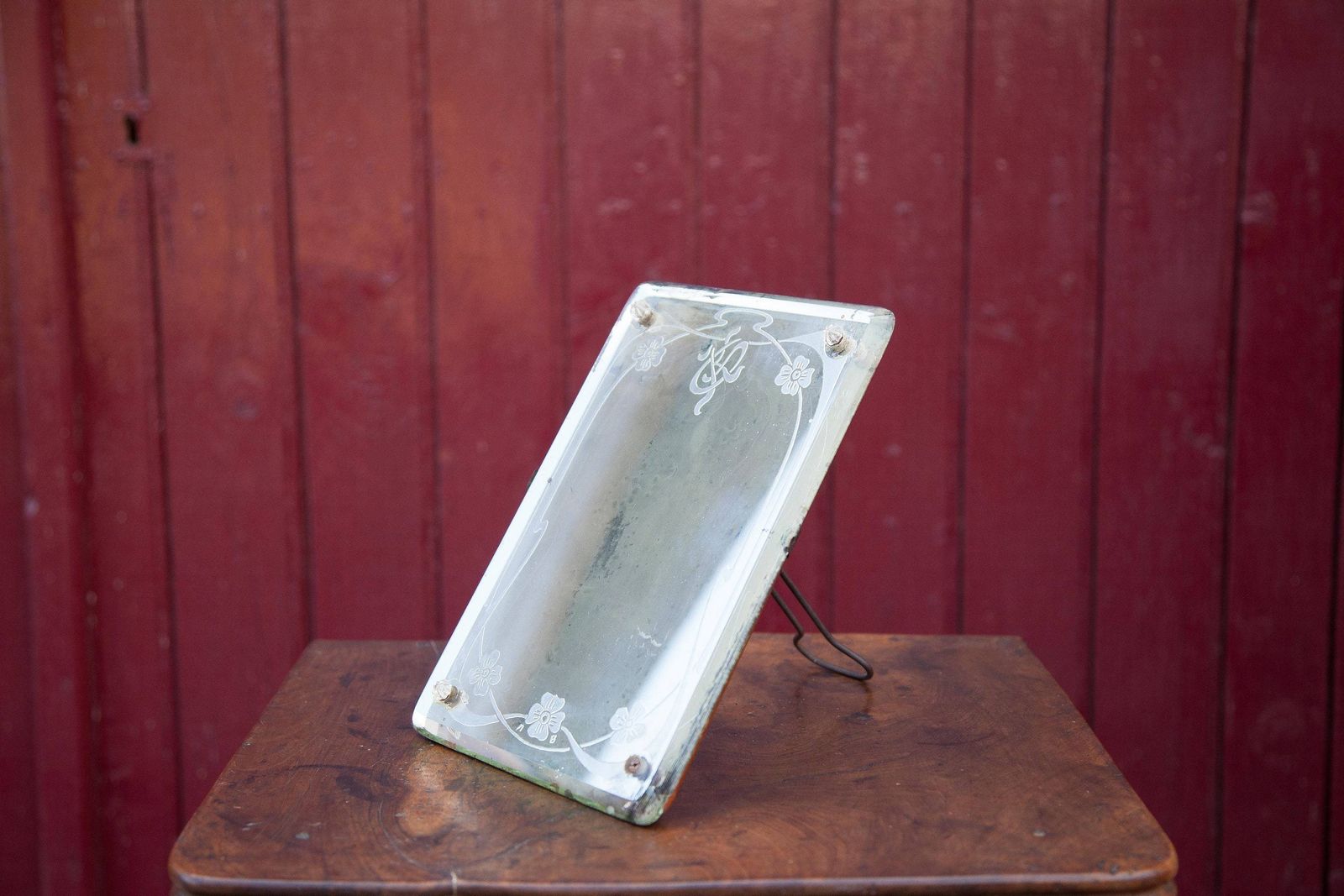 Art Nouveau Wooden Table Mirror. 19th photo for sale