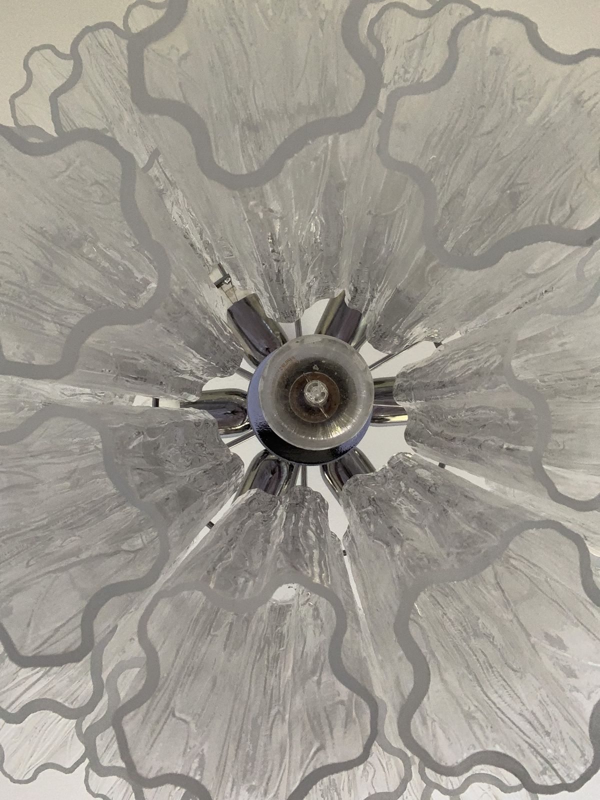 Impressive Murano Glass Sputnik Chandelier Like Mazzega Zuccheri Venini Barovier Style photo vintage