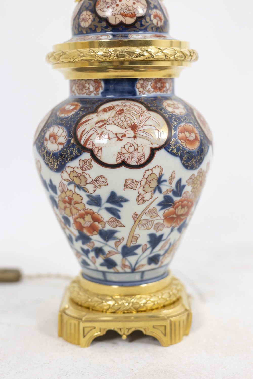 Lamp In Imari Porcelain And Gilt Bronze, Circa 1880 photo vintage