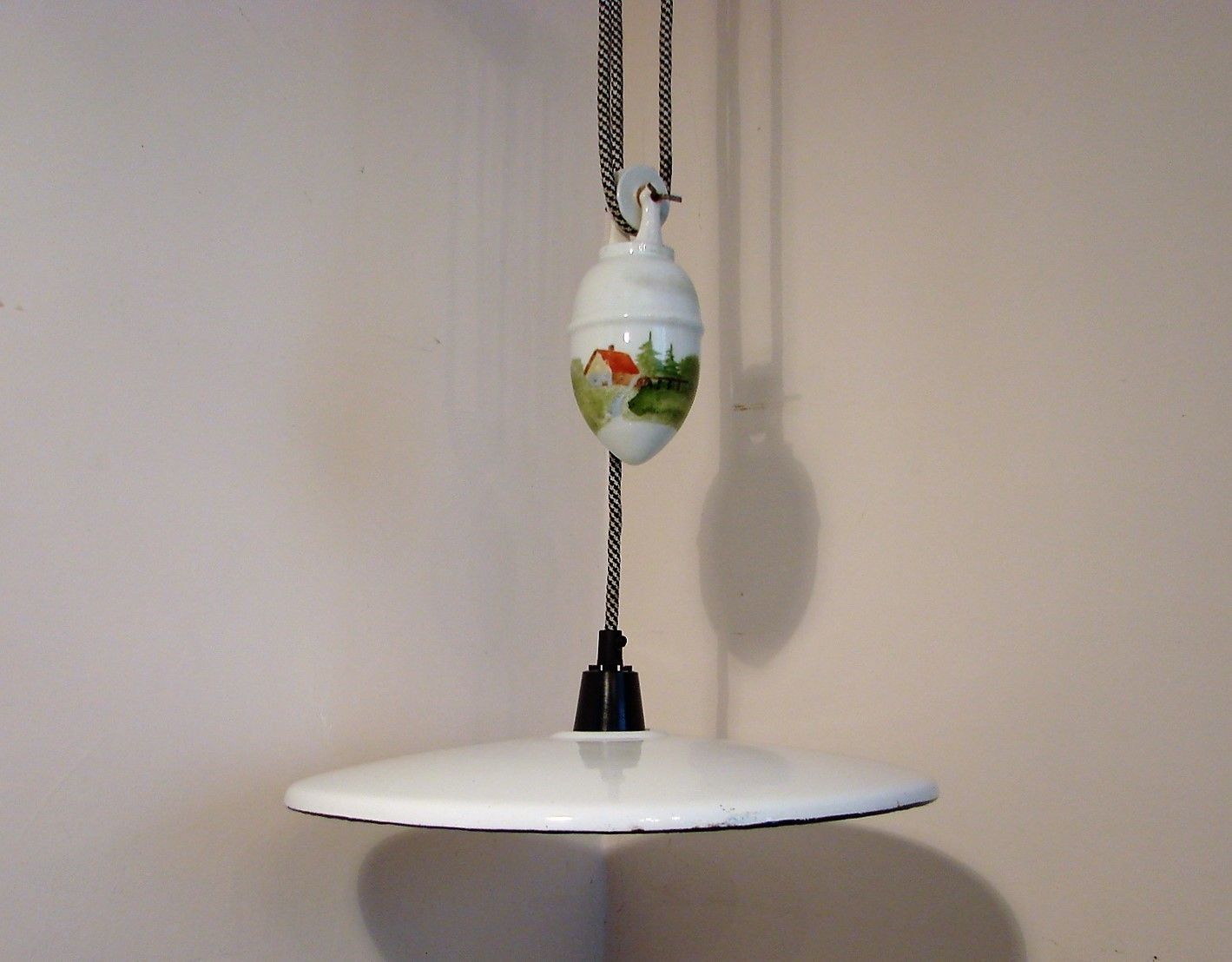 Hanglamp met contragewicht, jaren 1930 photo vintage