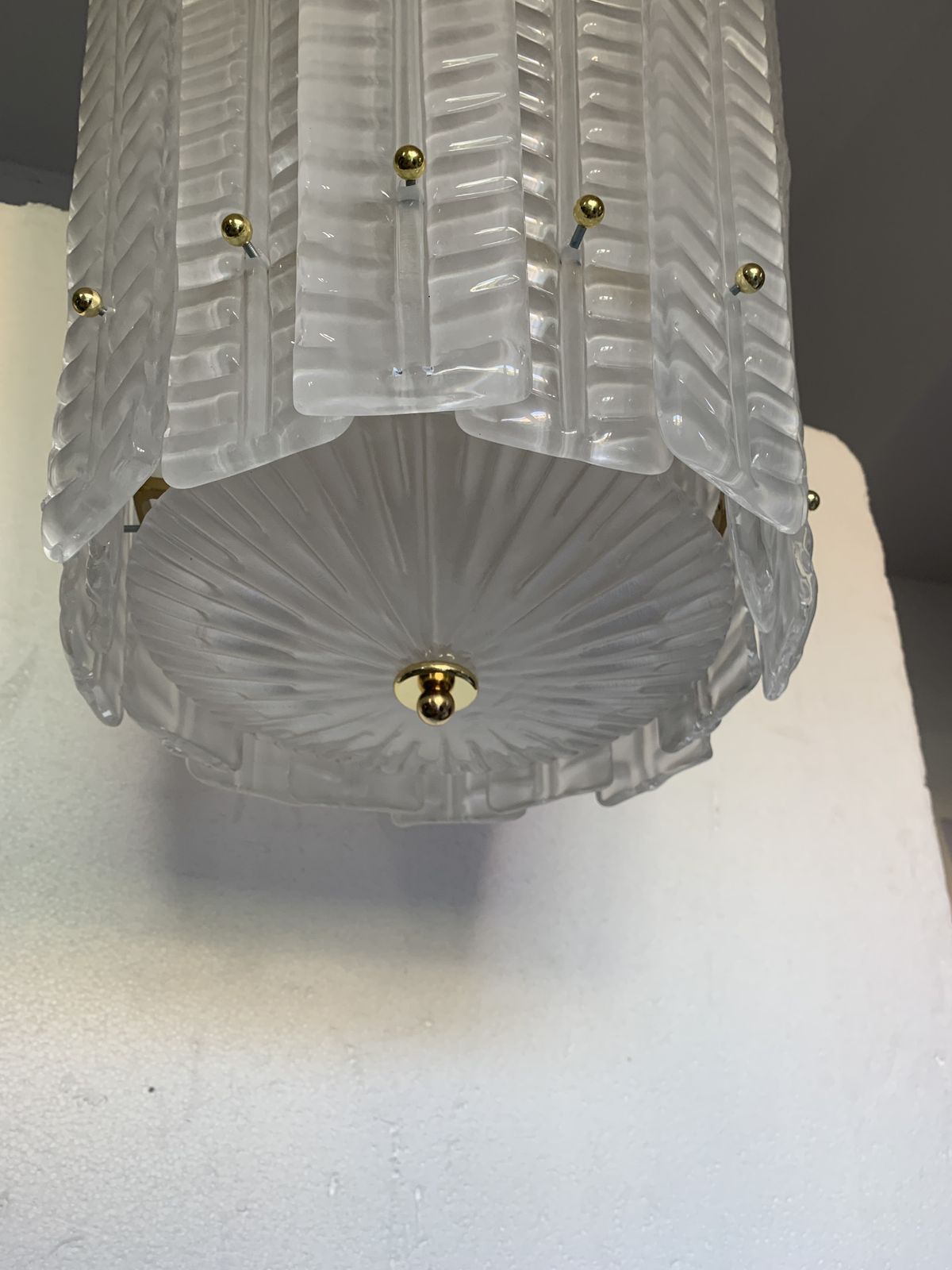 Impressive Murano Glass Sputnik Chandelier Lantern Like Mazzega Zuccheri Venini Barovier Style photo vinterior