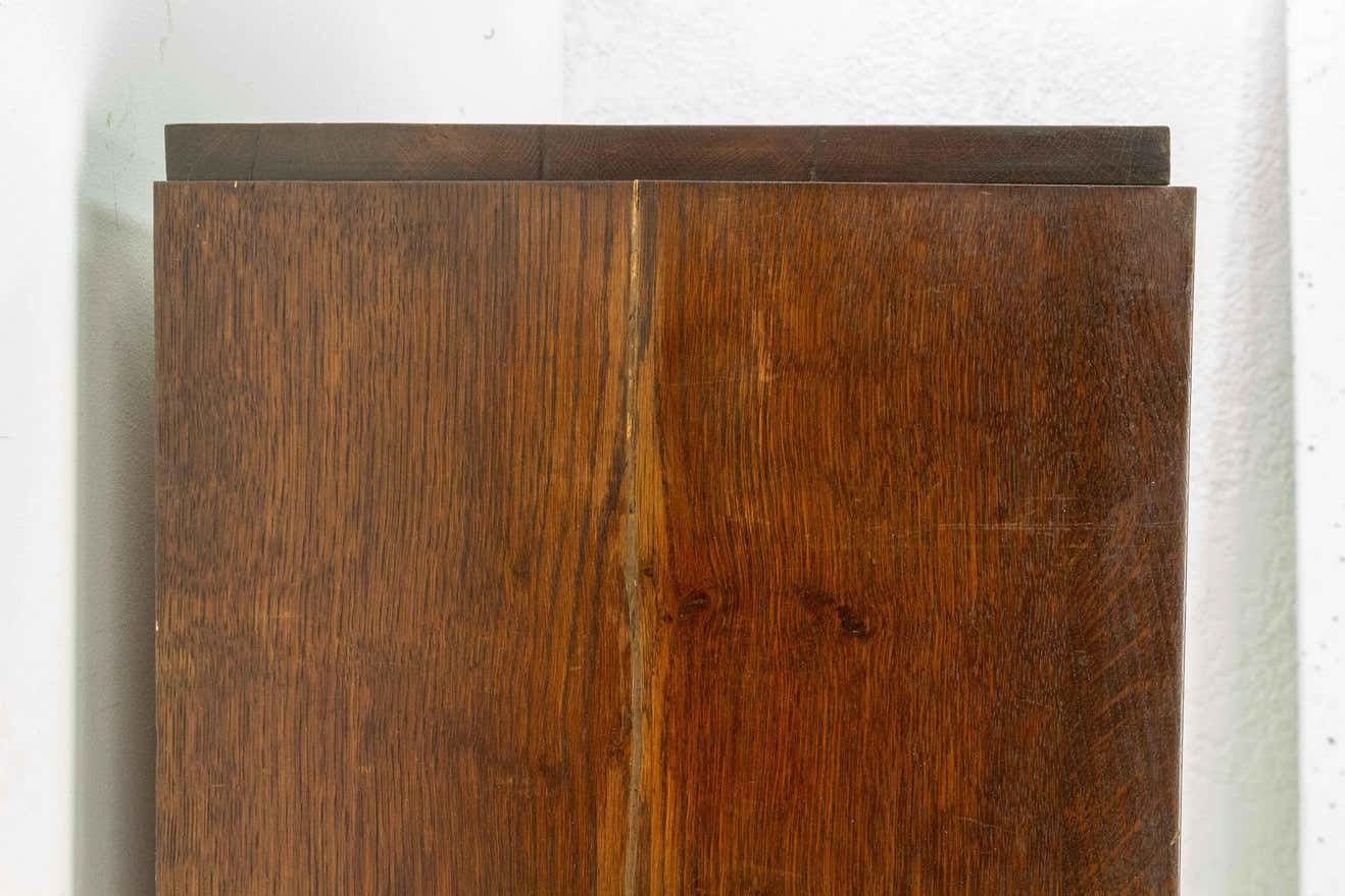 photo furniture Mid Century French Oak Desk Cabinet, Circa 1940