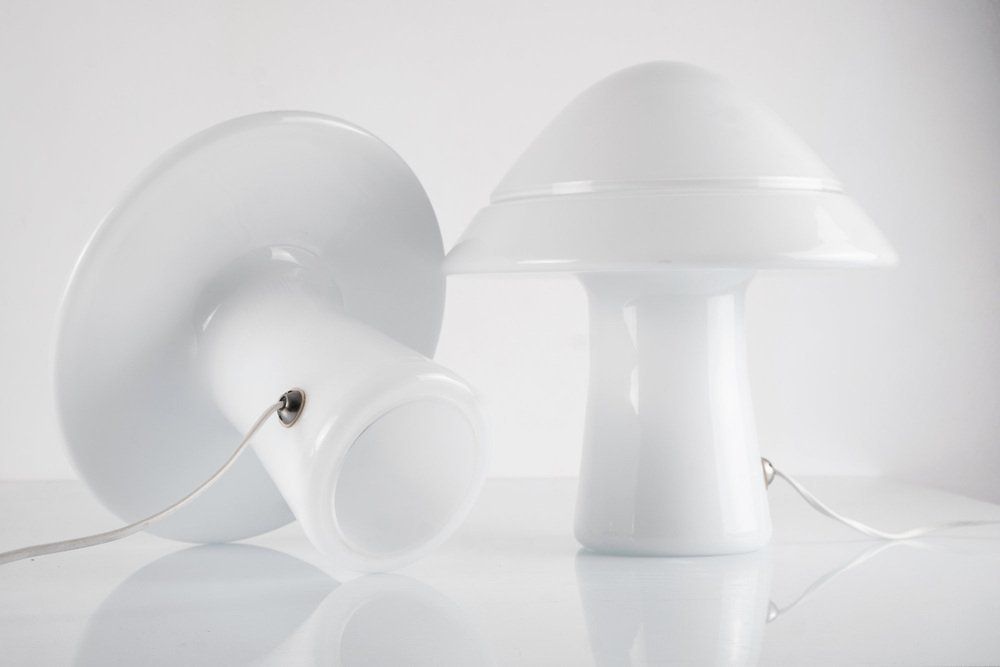 Murano Glass Mushroom Table Lamps By Guido De Majo For Res Murano, Italy photo Lighting