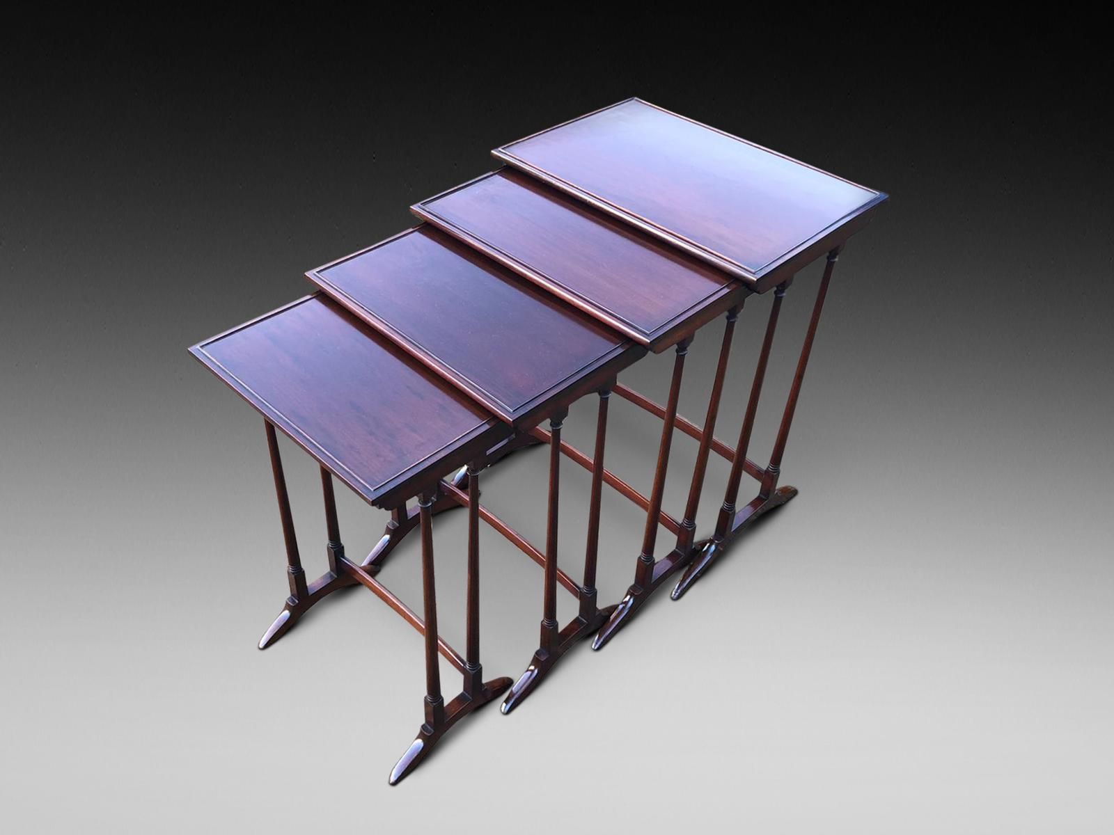 Georgian Style Mahogany Nest Of Tables photo for sale
