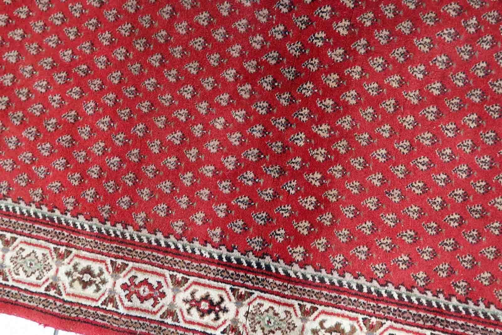 Handmade Vintage Indian Seraband Rug 3' X 5.2' (92cm X 161cm) 1970s photo Textiles