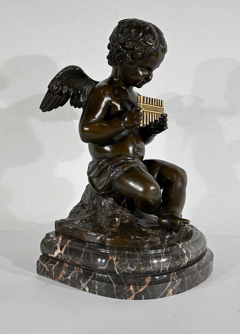 Bronze “Angelot à La Flute” – Late 19th Century photo buy