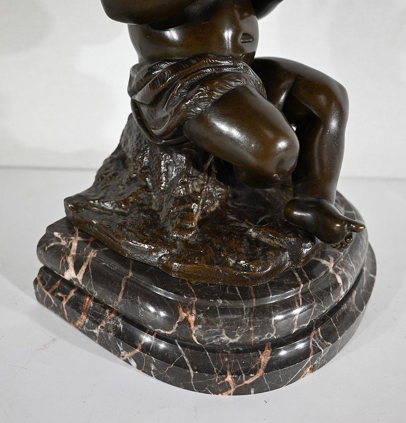 photo furniture Bronze “Angelot à La Flute” – Late 19th Century