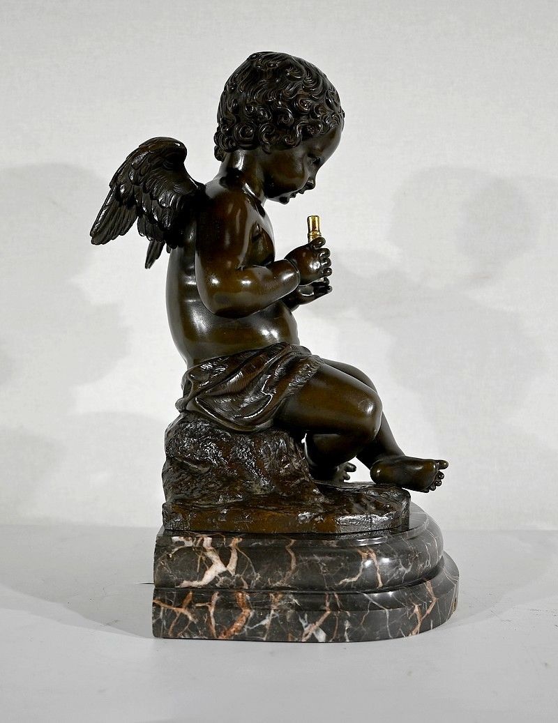 photo for sale Bronze “Angelot à La Flute” – Late 19th Century