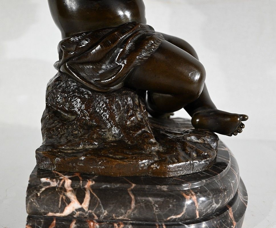 2070.3 Bronze “Angelot à La Flute” – Late 19th Century photo