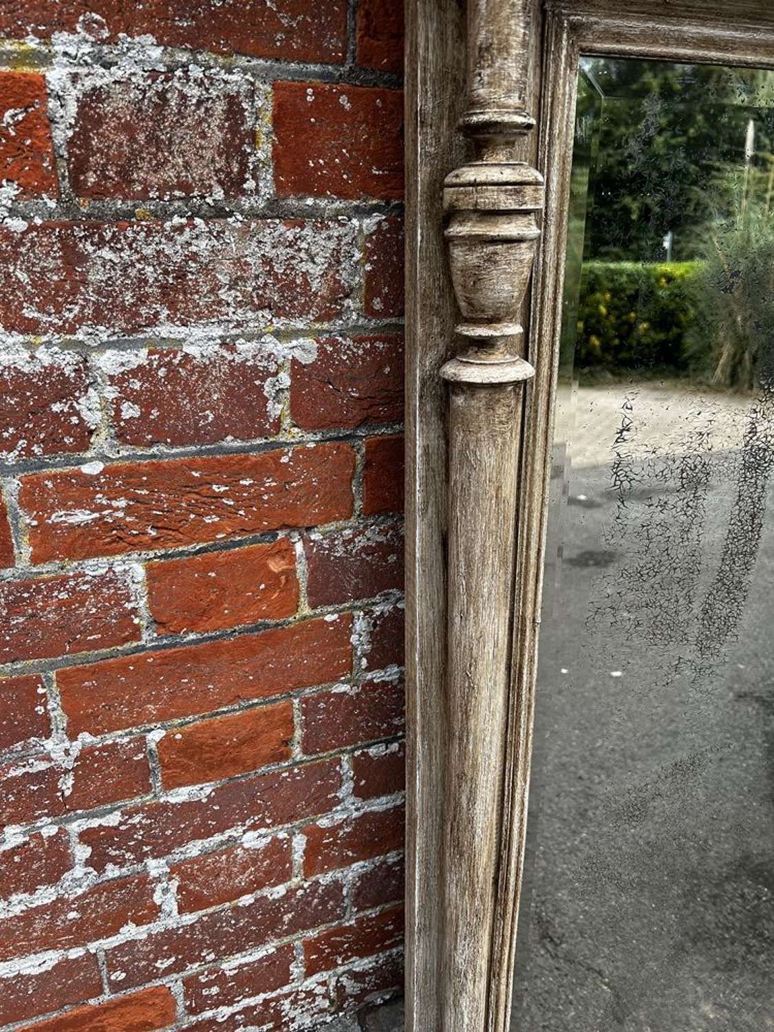 A Wonderful Large Antique French 19th Century Painted Mirror. photo for sale